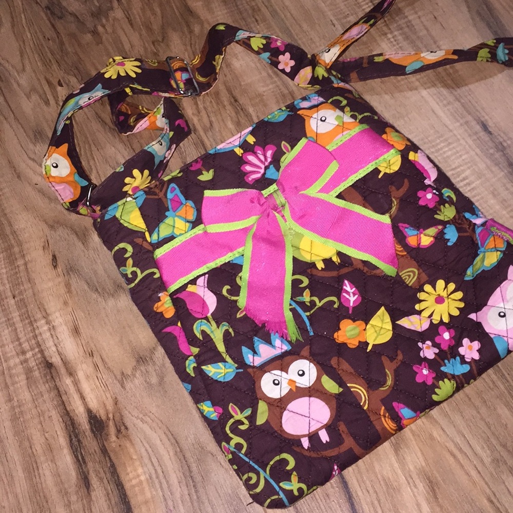 Brown purse (with owls)